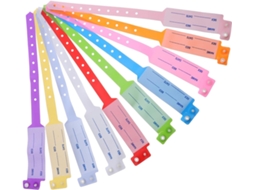 100-pulseiras Descartáveis Impermeáveis Para Uso Hospitalar Permitem Escrita E Identificação Rápida De Pacientes Idosos