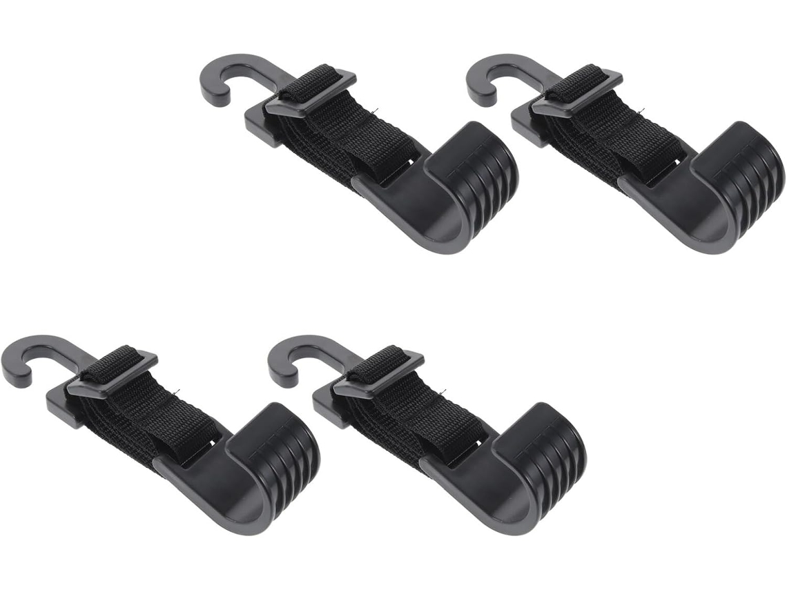 Conjunto De 4 Ganchos Multifuncionais Para Carro Em Plástico Abs Resistente.