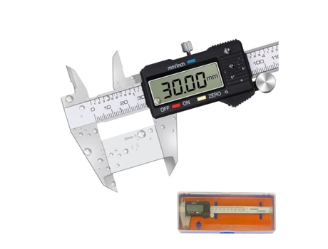 Paquímetro Digital Vernier Clássico De 150 Mm / 6 Polegadas Inoxidável Calibre Profissional Com Ecrã COSHANO