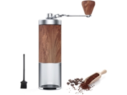 Moinho De Café Manual Portátil Moedor De Grãos Aço Inox Castanho Tommy01