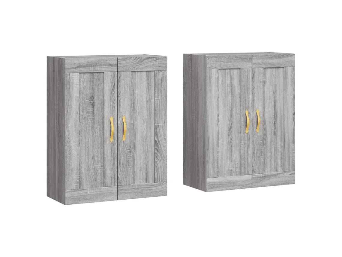 Conjunto de Móveis de Parede Derivado da Madeira Cinzento Sonoma MAISON EXCLUSIVE