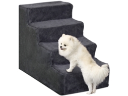 Cobertura Removível de 4 Degraus para Cães Pequenos 44 Cm ESCURO CINZA S/MARCA