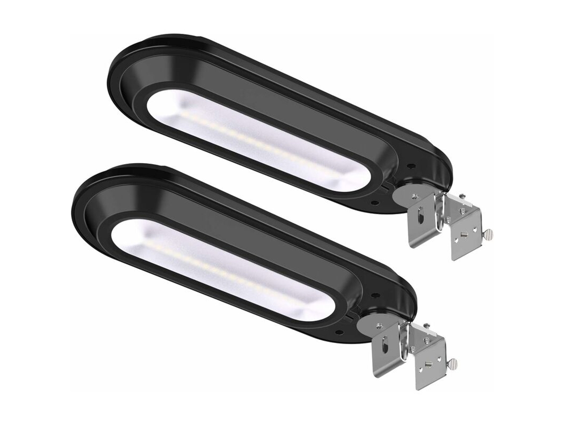 Luminária solar decorativa de jardim com luz branca e revestimento preto AQUAFORGE