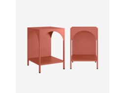 Mesa De Cabeceira, Mesa De Apoio Industrial , Terracota Sweeek (conjunto De 2)