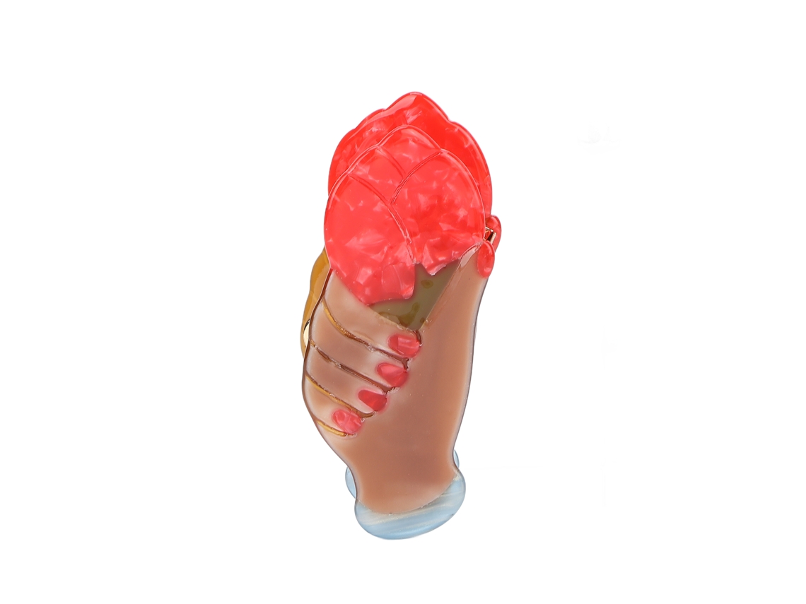 Pinça De Cabelo Claw Clip Padrão Flor De Palma Acessório De Estilo Fashion Para Mulheres