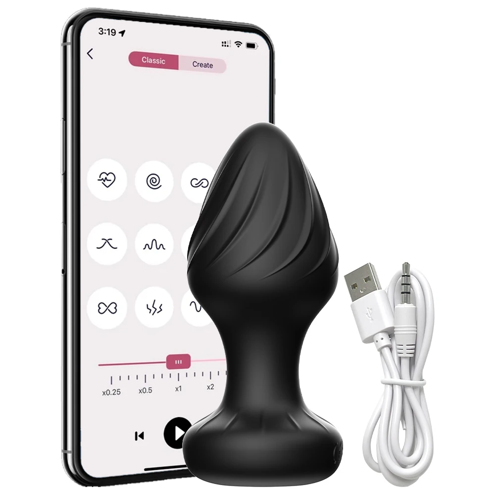 (preto) Vibrador Anal Com Controle Por Aplicativo, Massageador De Próstata Masculino, Produto Adulto, Unissex.