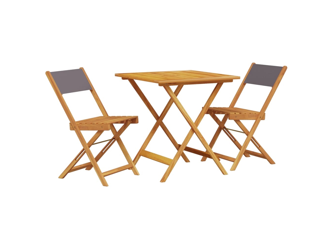 Bistro Set, Bistro Sets Vidaxl Antracite Madeira De Acácia (70 X 70 X 75 Cm)