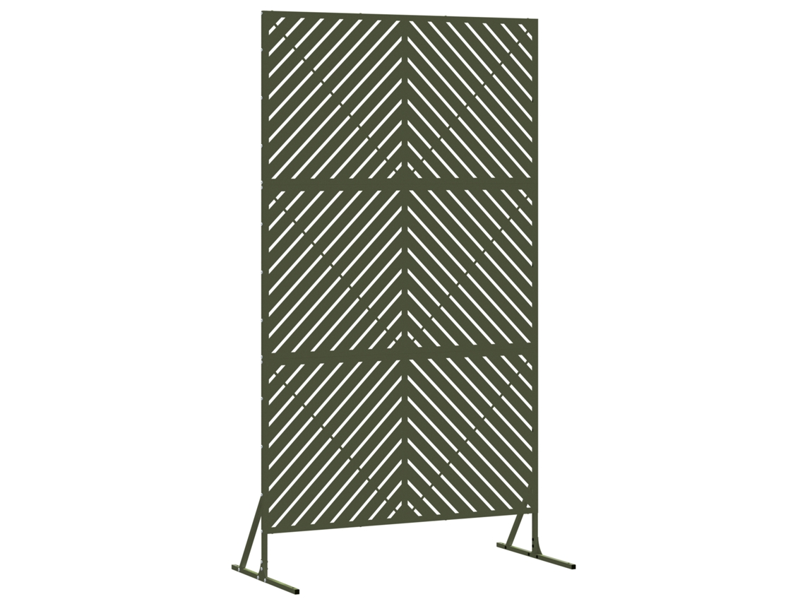 Conjunto 1 Protetor De Privacidade Vidaxl Verde-azeitona Aço (100 X 50 X 180 Cm)