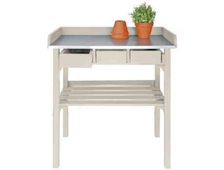 Mesa de Trabalho para Jardim  Branco Cf29W