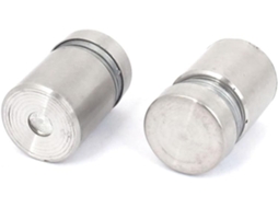 Pin de Vidro Sem Moldura para Publicidade em Aço Inoxidável 16mm X 20mm, 2 Unidades CHABERLU