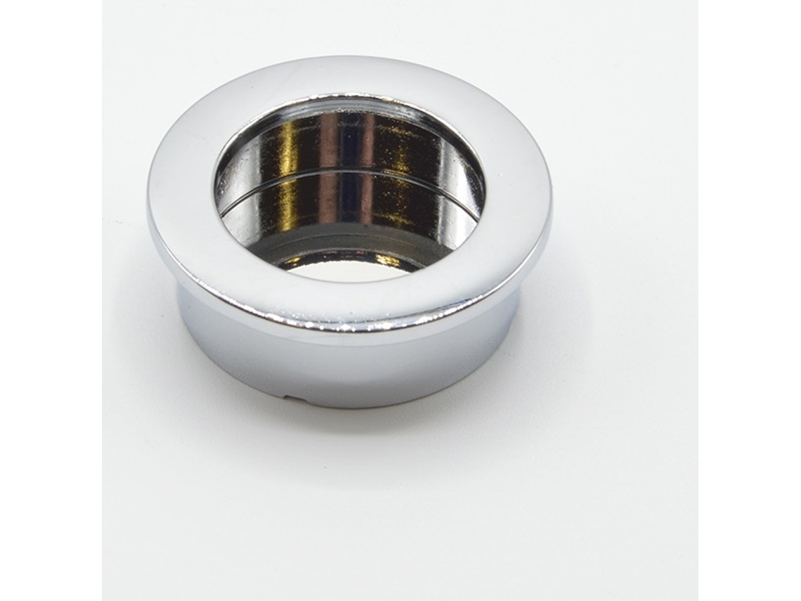 Puxador Redondo de Encastrar para Móvel em Zamac D 40 Mm Cromado Brilhante Conjunto de 8 HARDWAREXCHANGE