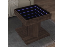 Vidaxl Mesa De Centro C/ Leds 50x50x45 Madeira Processada