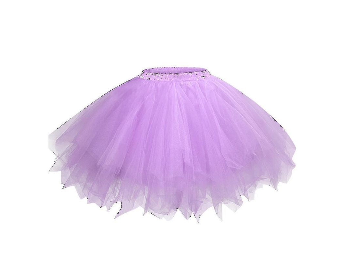 Fasst falda de Tule Malla para Mujer Princesa com Cintura Elástica Corta Baile Adulto Tamanho M/xl/xxl