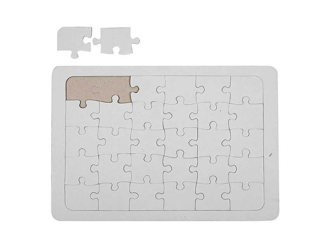 Puzzle para Decorar Branco 21 X 30 Cm 30 Peças CREOTIME