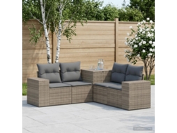 Vidaxl Conjunto De Sofás 5 Unid. Cinza E Cinza Escuro
