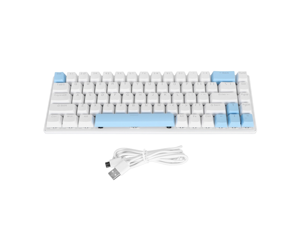 Teclado Mecânico Rgb Para Jogos Com Fio De 68 Teclas