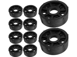 Anneome 10-tampas De Plástico Pretas Para Tubos Papelão Kraft 7, 6cm 3 Polegadas, Proteção Compacta E Portátil Para