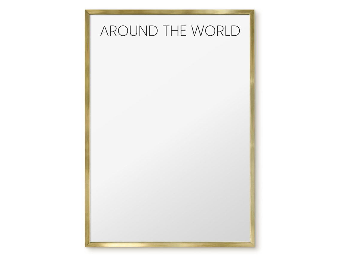 Magnetic Glass Board Around The World For The Hall Espelharte (50x70 Cm)