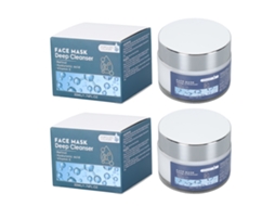 2 Peças De Máscara Facial De Limpeza Para Homem 50ml, Redução De Pontos Negros, Hidratante E Suave