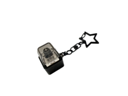 Laxiscreed Chaveiro De Teclado Mecânico Preto Com Proteção Para Tecla E Estrela, Sem Luz