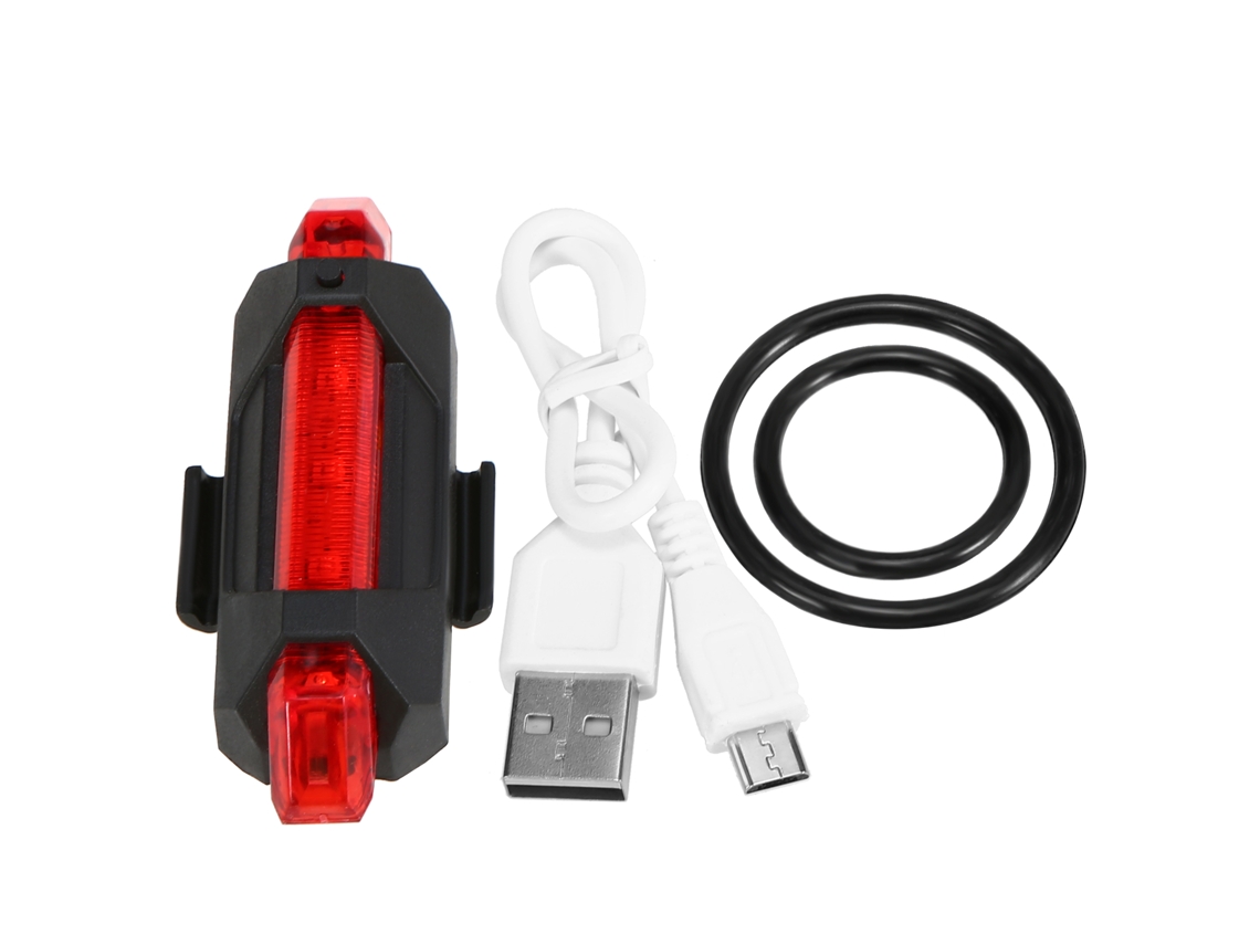 Luz Traseira Para Bicicleta Recarregável Usb À Prova D'água Com 4 Modos De Iluminação Segura