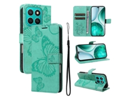 Capa De Couro Com Aba E Estampa De Borboleta 3d Para Celular Honor 400 Global 156,5 Mm