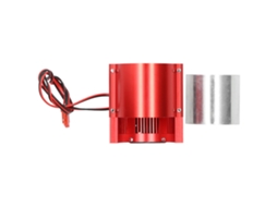 Capa Resfriamento Heat Sink 2 Ventoinhas Motor Rc 40 43mm Vermelha