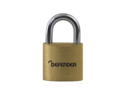 Cadeado Defender Em Latão, 60 Mm, Com Chaves Iguais, Multicolorido.