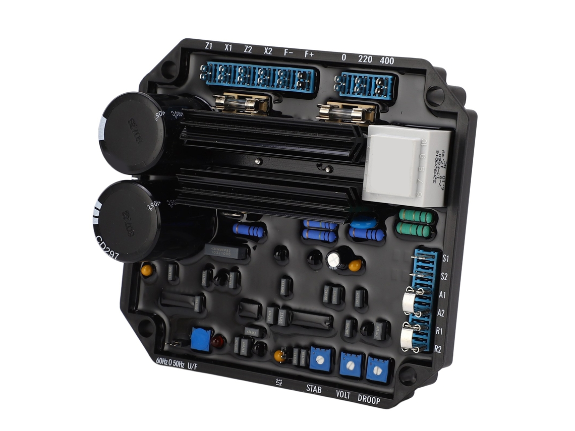 Placa AVR com proteção contra sobretensão e subvelocidade para gerador sem escovas de 230/400 V CA para barcos.