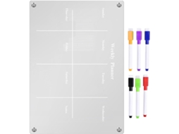Tableau Magnétique Effaçable À Sec Et Rappels Cuisine Em Acrílico Com Suporte Stylo Para Refrigerador E
