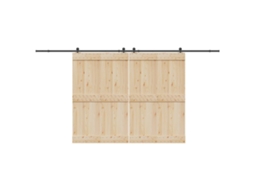 Vidaxl Kit De Ferragens Para Porta Deslizante 427 Cm Aço Preto