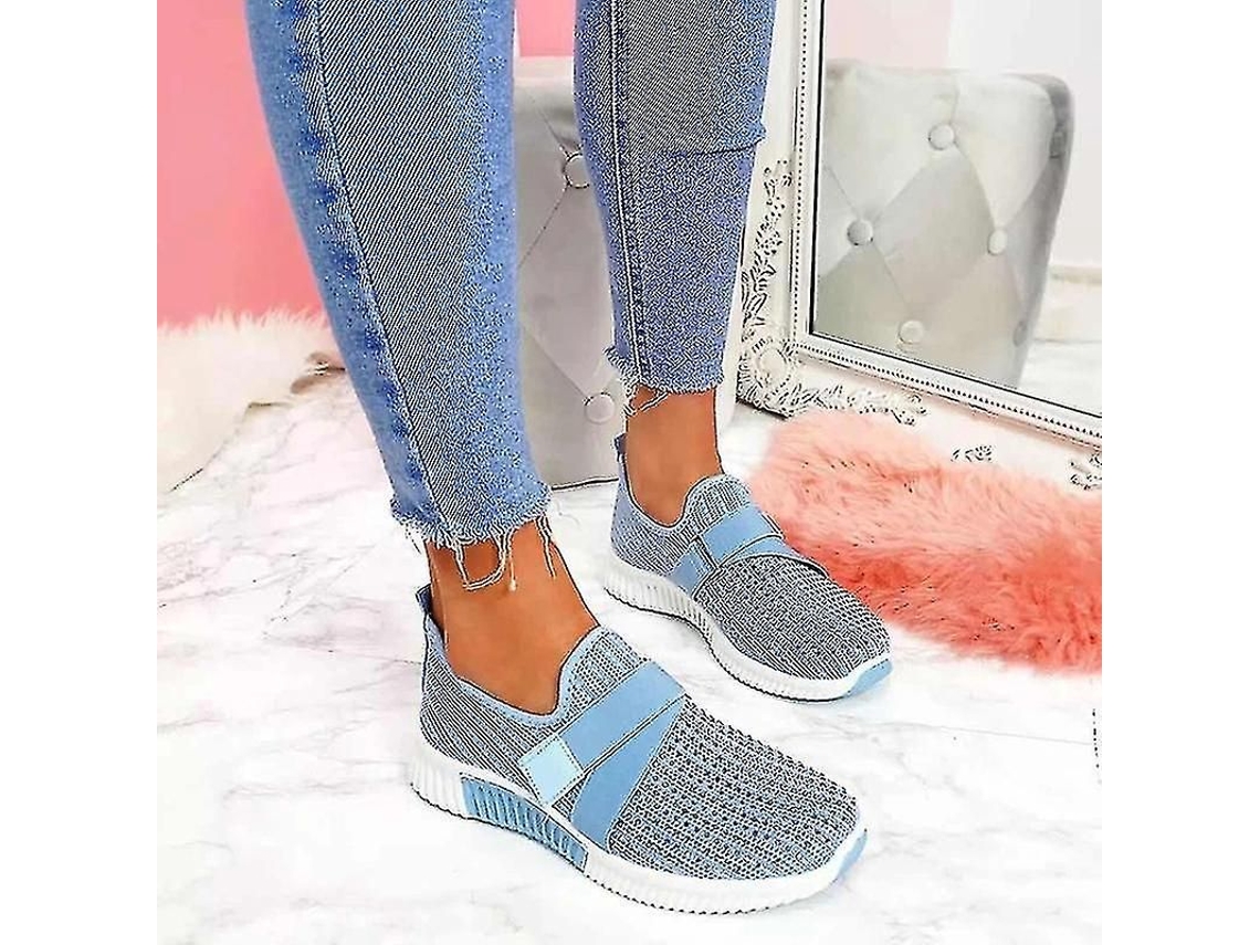 Sapatilhas de balé Fasst para mulheres, com design simples em lona e tamanhos 24 a 44.