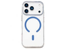 Capa Magsafe Transparente/azul Para Iphone 17 Pro