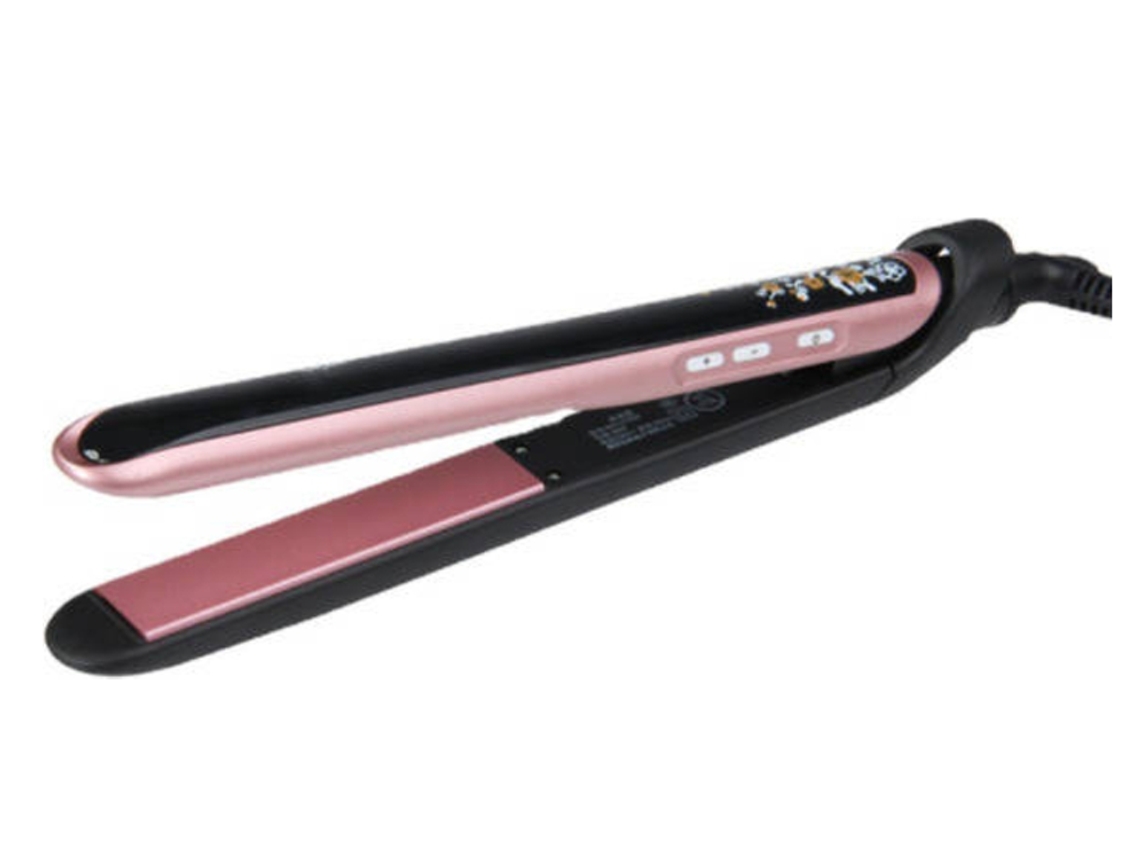 Alisador de Cabelo Alisador de Cabelo de Tecnologia Cerâmica Profissional com Queratina Protetora de Cabelocor de Rosa Bisbisous AUJEZON