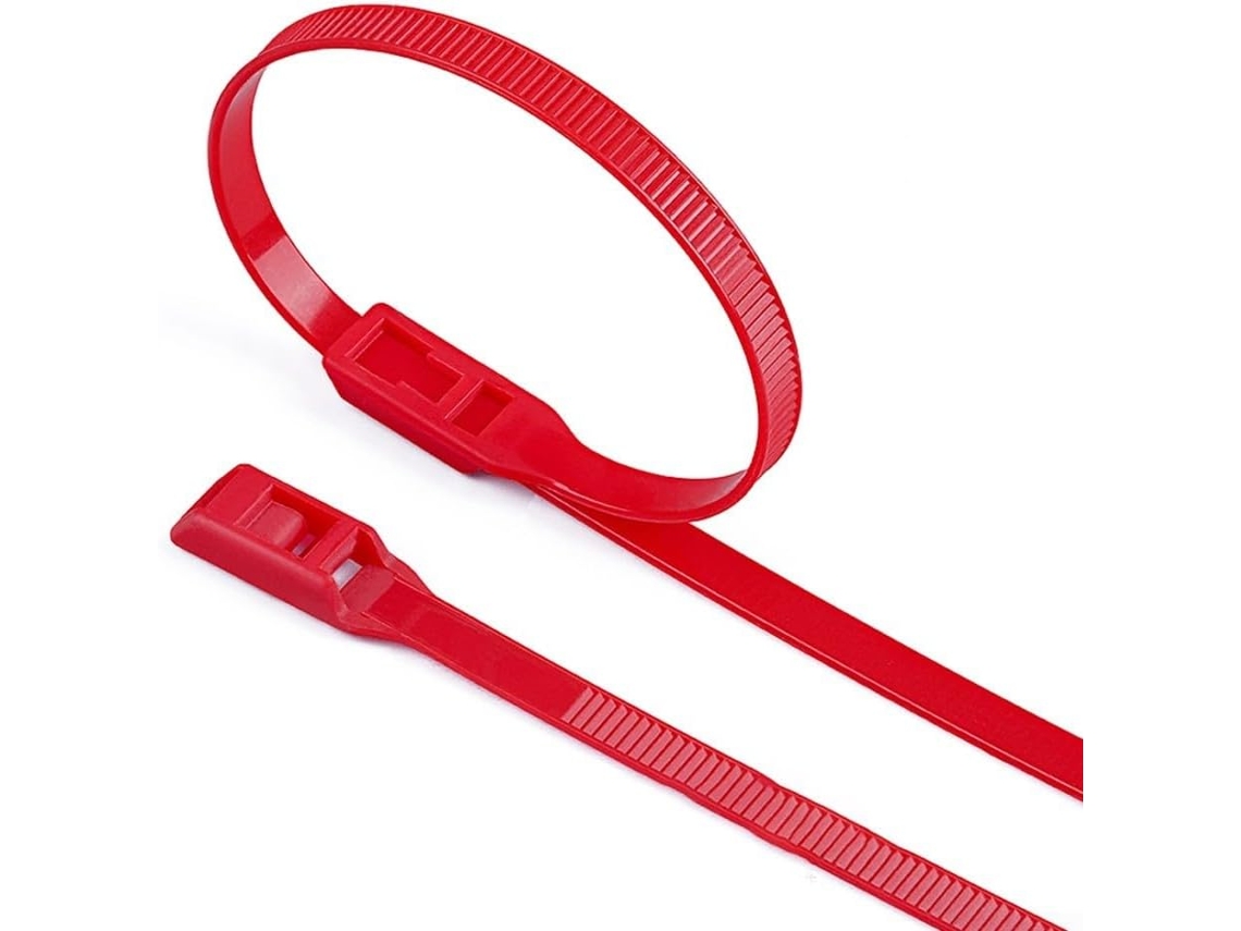 Pacote Com 100 Abraçadeiras De Nylon Reforçadas Com Sistema De Travamento Automático Para...