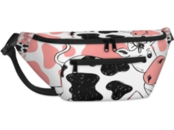 Bolsa Transversal Tropicallife com Estampa de Vaca Leiteira 38 X 25 9 19 Cm Leitei Impermeável Design Pa