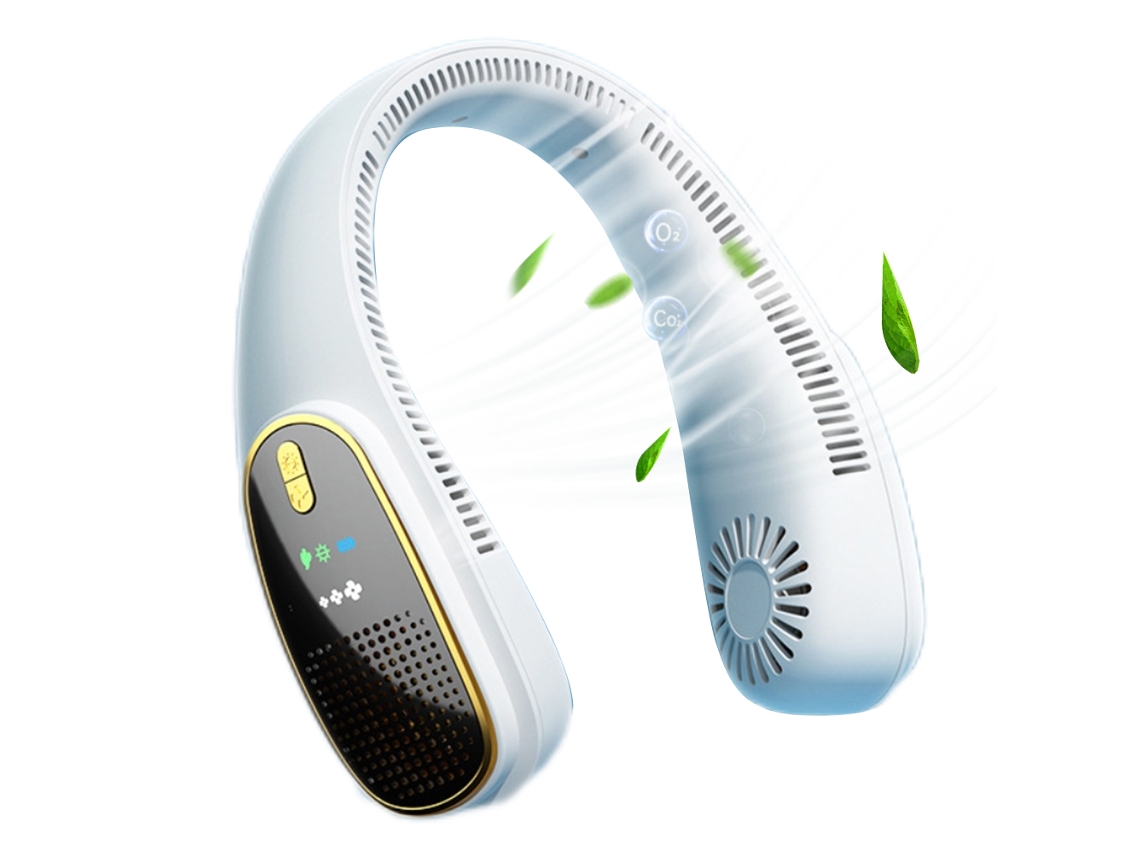 Ventilador de Pescoço Sem Fios Portátil para Desporto, Escritório e Viagens LAXISCREED