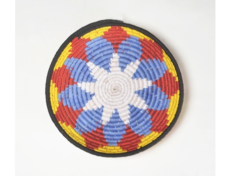 Peça Decorativa LUV SAFFRON Handwoven Mandala Wall Plate