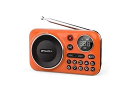 Rádio Fm Bluetooth 5.0 Alto falante Mini Rádio Portátil MDUG (laranja)