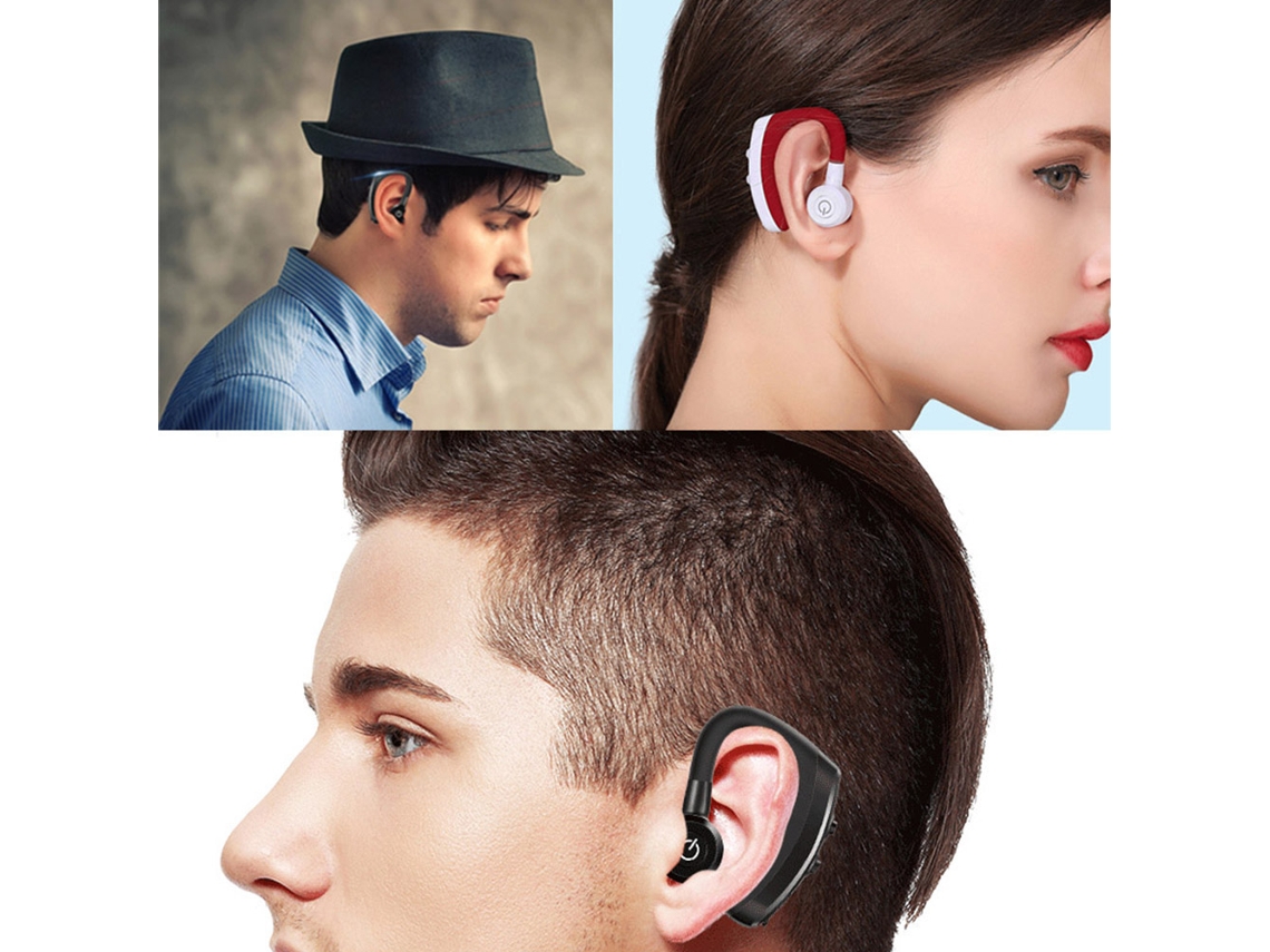 Fones de Ouvido Bluetooth com Gancho para o Ouvido EOOCOO (conexão Sem Fio, Esportes e Negócios)