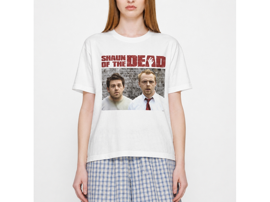 Rockinstone Shaun Of The Dead Movie Shaun And Ed White Adult T-shirt Size:xxxl