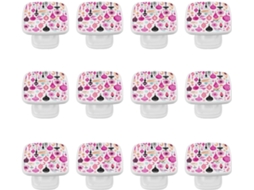 Puxadores E Maçanetas Quadradas Para Armários De Cozinha, Conjunto De 12 Peças, Com Design De Frasco Perfume Colorido