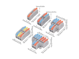 Laxiscreed Conectores De Emenda Com Alavanca Para Fios 28-12 Awg, Fácil De Usar