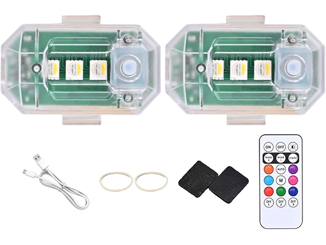 Conjunto De 2 Luzes Estroboscópicas Led Para Carros, Anticolisão