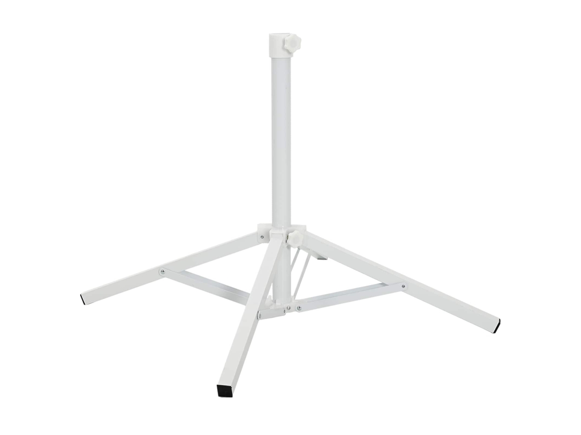 Conjunto 1 Suporte Para Poste De 25-32 Mm Vidaxl Branco Aço (89 X 89 X 59 Cm)