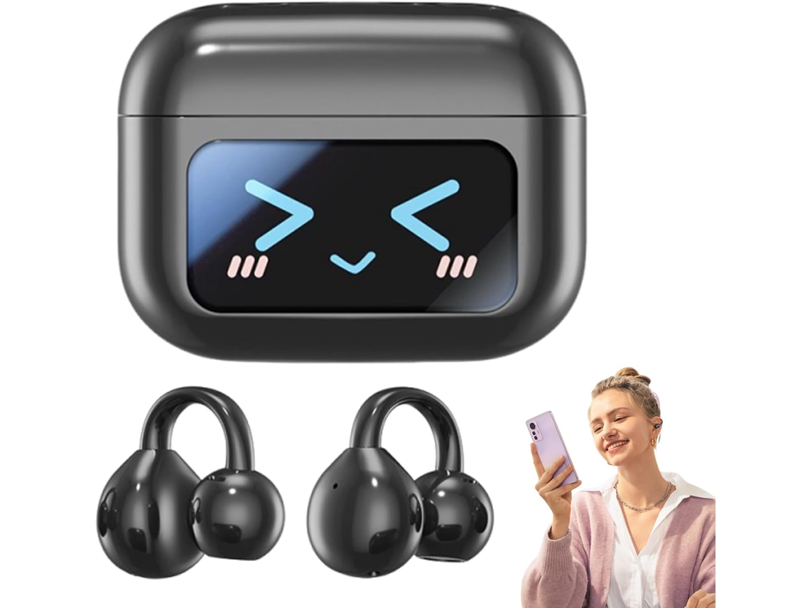 Fones De Ouvido Supra Auriculares Sem Fio Com Cancelamento Ruído E Som Surround