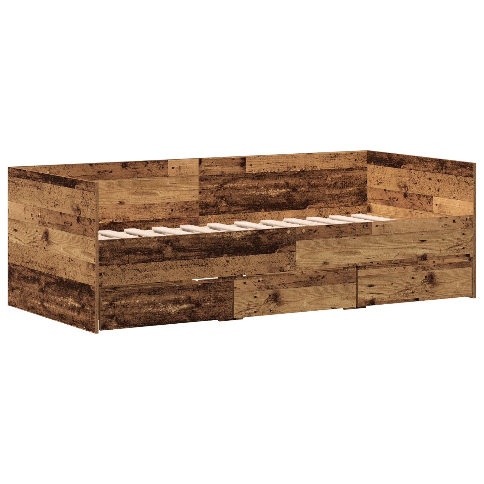 Conjunto 1 Estrutura De Cama De Dia Vidaxl Castanho Derivados De Madeira (90 X 190 Cm)