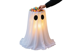 Laxiscreed Fonte De Doces De Halloween Com Recipiente De Fantasmas Para Decoração De Jardim Externo, Ajustável Até 100cm