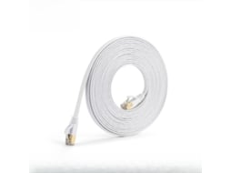 Cabo Ethernet Cat7,10gbps 600mhz, Blindado, Rj45 Ouro, Para Router/pc/gaming 30m White Hexinyigjly