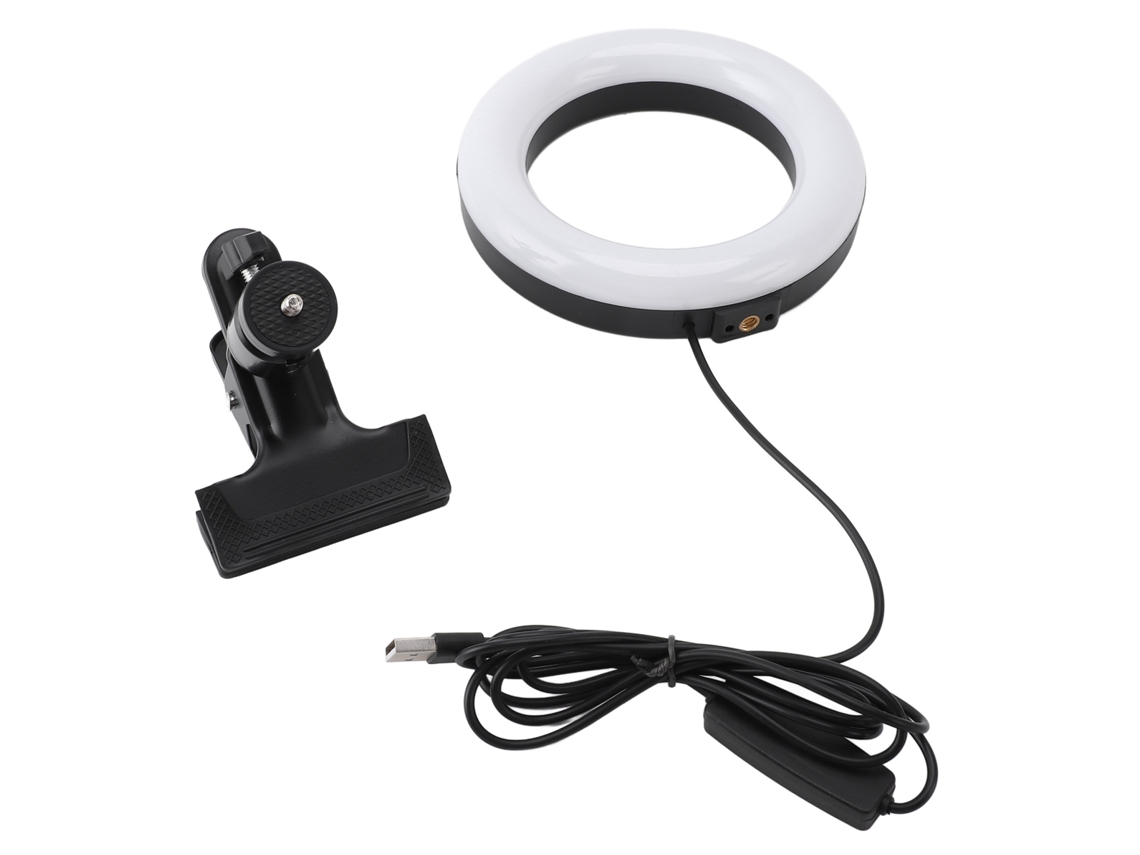2026 luz Anular Clip 3 Modos de Luz Brillo Ajustable Usb Portátil Pequeña para Laptop Y Videoconferencias